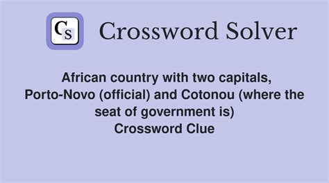 porto novo is there crossword clue|Where Porto Novo is. Crossword Clue